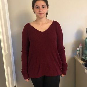 Red Abercrombie sweater size medium